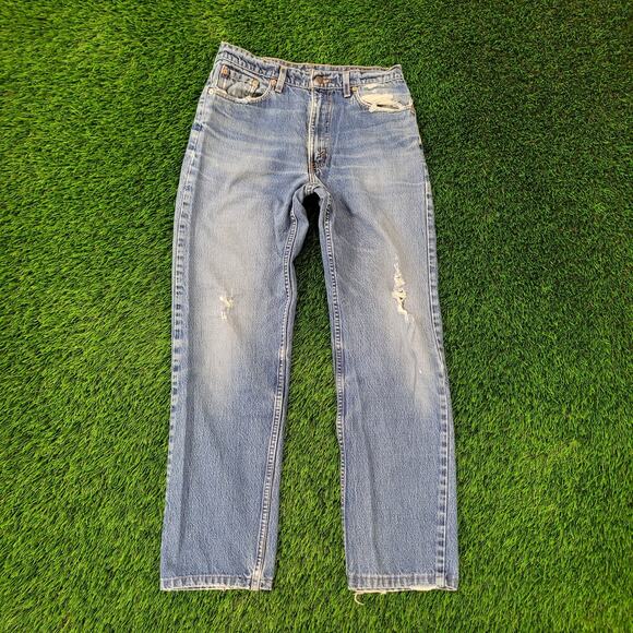 Vintage LEVIS 510 Ripped Jeans 30x29 Faded Stonewash - Picture 1 of 16